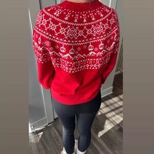 NWT Target Women's Snow Days Red Fair Isle Classic Christmas Sweater